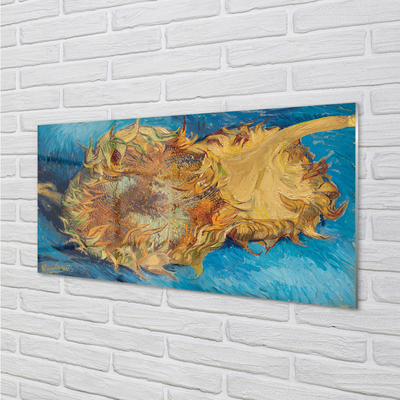 Obraz na skle Umenie kvety slnečnica