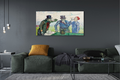 Obraz na skle Umenie muži stretnutie