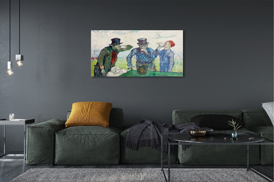 Obraz na skle Umenie muži stretnutie