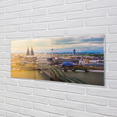 Sklenený obraz Nemecko panorama riečny mosty