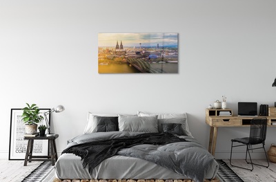 Sklenený obraz Nemecko panorama riečny mosty