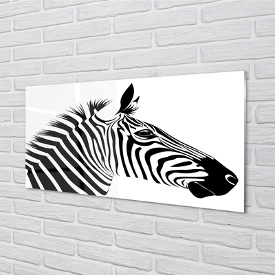 Sklenený obraz ilustrácie zebra