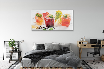 Obraz na skle Koktaily s citrusy