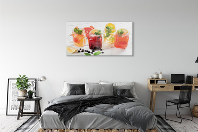 Obraz na skle Koktaily s citrusy