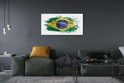 Sklenený obraz vlajka Brazílie