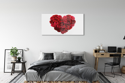 Obraz na skle Srdce z ruží