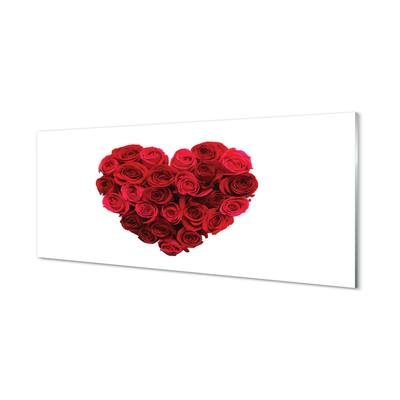 Obraz na skle Srdce z ruží