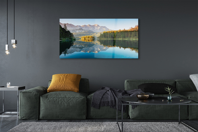 Sklenený obraz Nemecko Mountain forest lake