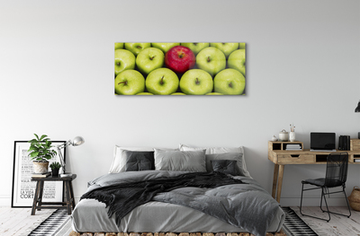 Obraz na skle Zelená a červená jablká