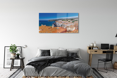 Sklenený obraz Španielsko Mesto hory mora