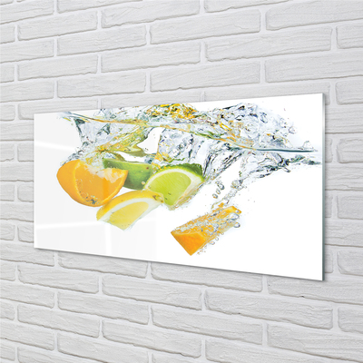 Obraz na skle voda citrus