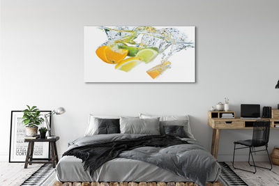 Obraz na skle voda citrus