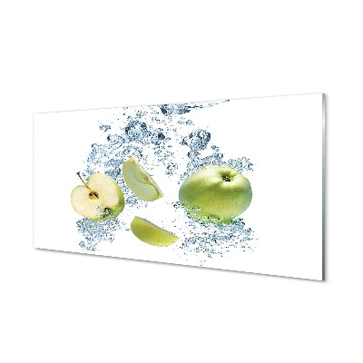 Obraz na skle Voda jablko nakrájaný