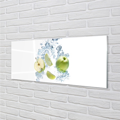 Obraz na skle Voda jablko nakrájaný
