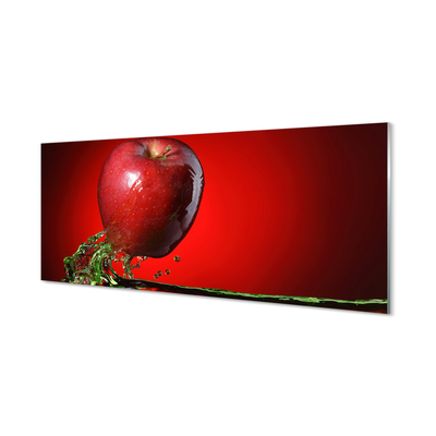 Obraz na skle jablko vo vode