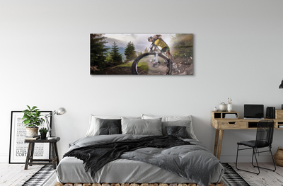 Obraz na skle Cloud na horskom bicykli