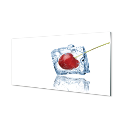 Obraz na skle Kocka ľadu cherry