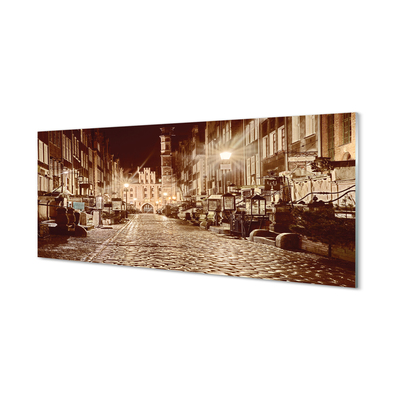 Sklenený obraz Gdańsk Staré Mesto Nočné