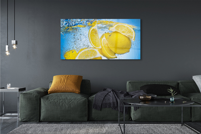 Obraz na skle Lemon vo vode