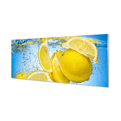Obraz na skle Lemon vo vode