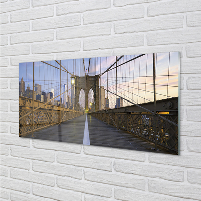 Sklenený obraz Stĺpec most slnko