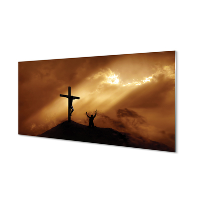 Sklenený obraz Jesus Cross Light