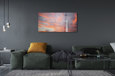 Sklenený obraz Rebrík slnko oblohu