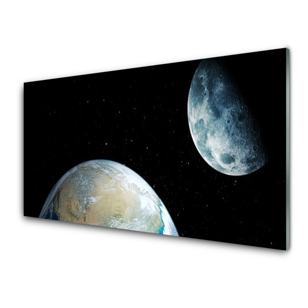 Obraz na skle Mesiac zeme vesmír