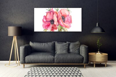 Obraz na skle Kvety akvarely