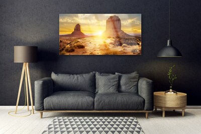 Obraz na skle Púšť slnko krajina