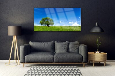 Obraz na skle Tráva strom príroda