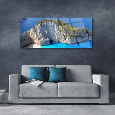 Obraz na skle Skaly more príroda