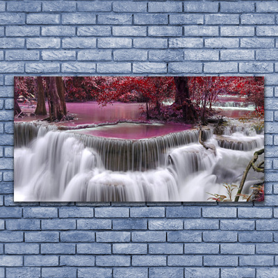 Obraz na skle Vodopád góry príroda