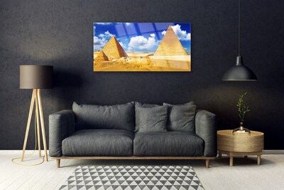 Obraz na skle Púšť piramida krajina
