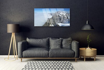 Obraz na skle Hora hmla krajina
