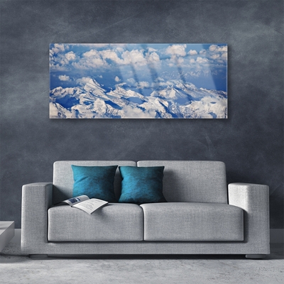 Obraz na skle Hora mraky príroda