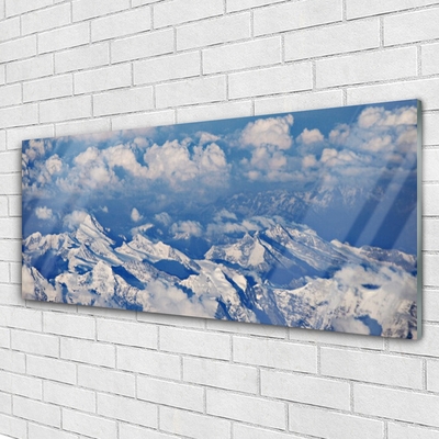 Obraz na skle Hora mraky príroda