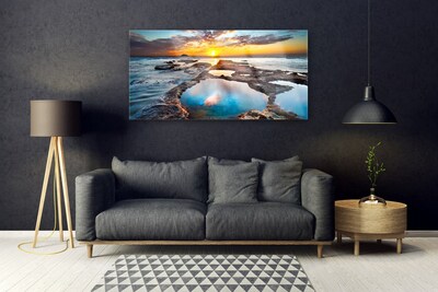 Obraz na skle More slnko krajina