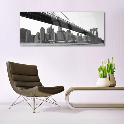 Obraz na skle Most mesto architektúra