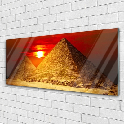 Obraz na skle Pyramídy architektúra