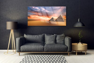 Obraz na skle Púšť pyramídy