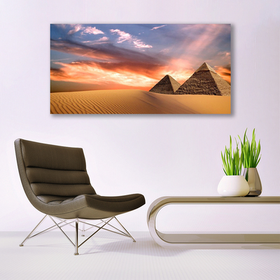 Obraz na skle Púšť pyramídy