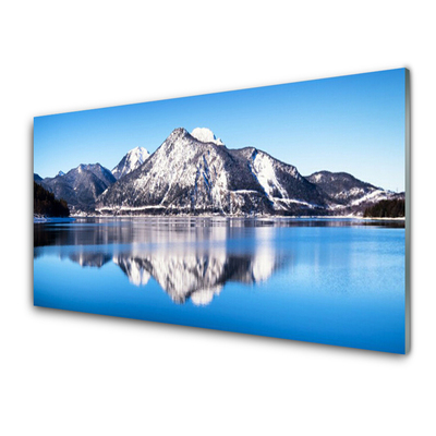 Obraz na skle Jazero hory príroda