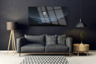 Obraz na skle Noc mesiac príroda
