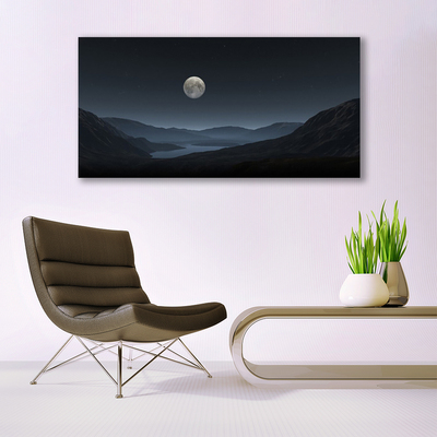 Obraz na skle Noc mesiac príroda