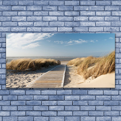 Obraz na skle Pláž chodník krajina
