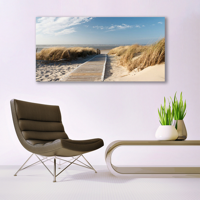 Obraz na skle Pláž chodník krajina
