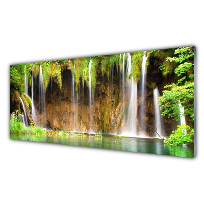 Obraz na skle Vodopád príroda