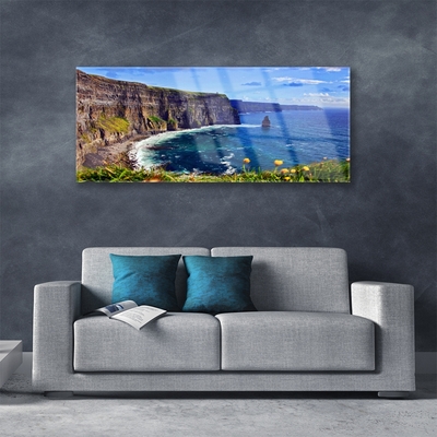 Obraz na skle Záliv skaly more krajina