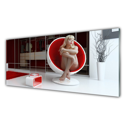 Obraz na skle Izba nahá žena